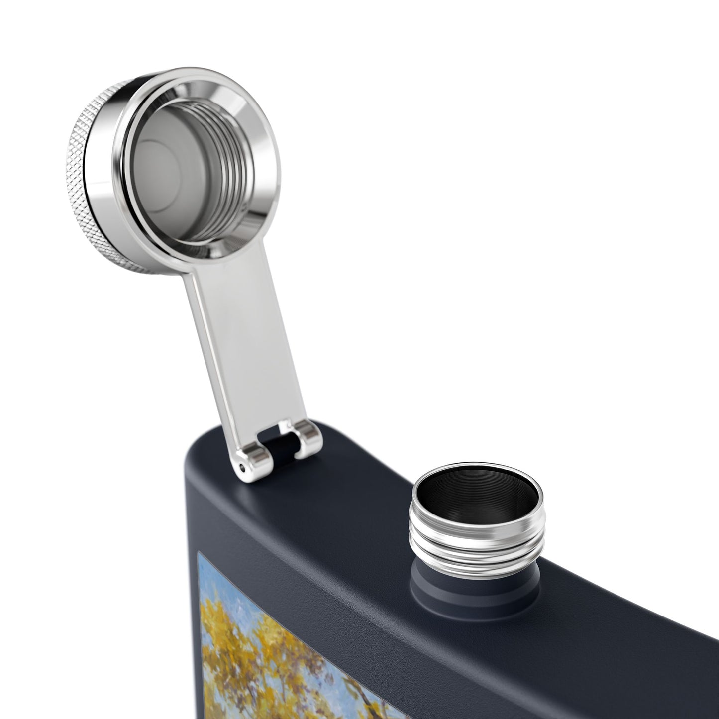 It's a Big One - Fishing Scene Stainless Steel Flask - Perfect for Outdoorsy Gifting