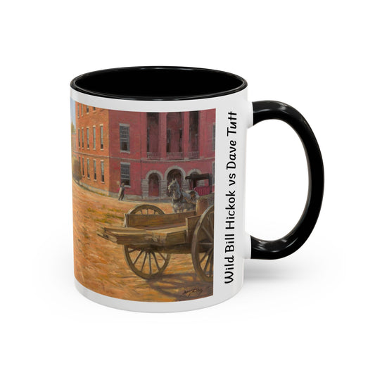 Wild Bill Hickok vs Dave Tutt | Rustic Western Accent Coffee Mug - Vintage Scene, Ideal Gift for Coffee Lovers