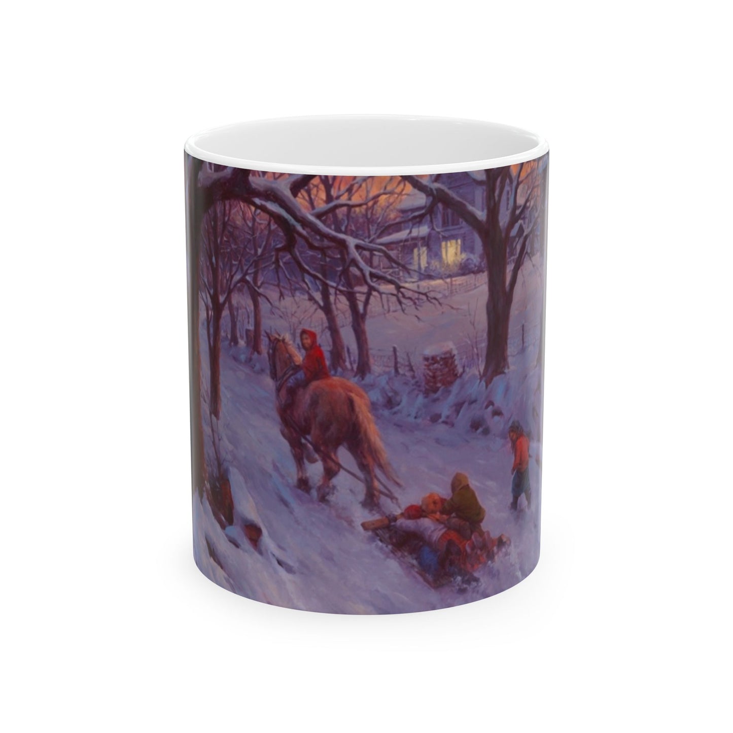 Winter Snow Ride | Ceramic Mug — Coffee Cup (11oz/15oz)