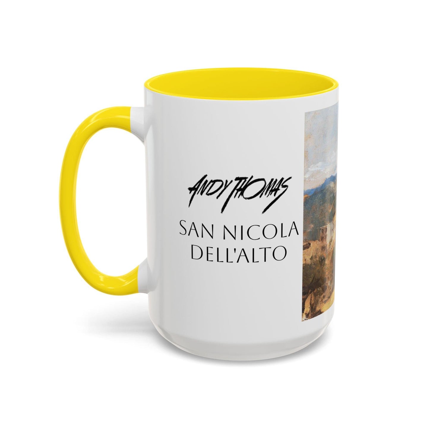 San Nicola dell'Alto - Elegant Accented Coffee Mug - 11oz & 15oz - Italian Landscapes - Andy Thomas Designs