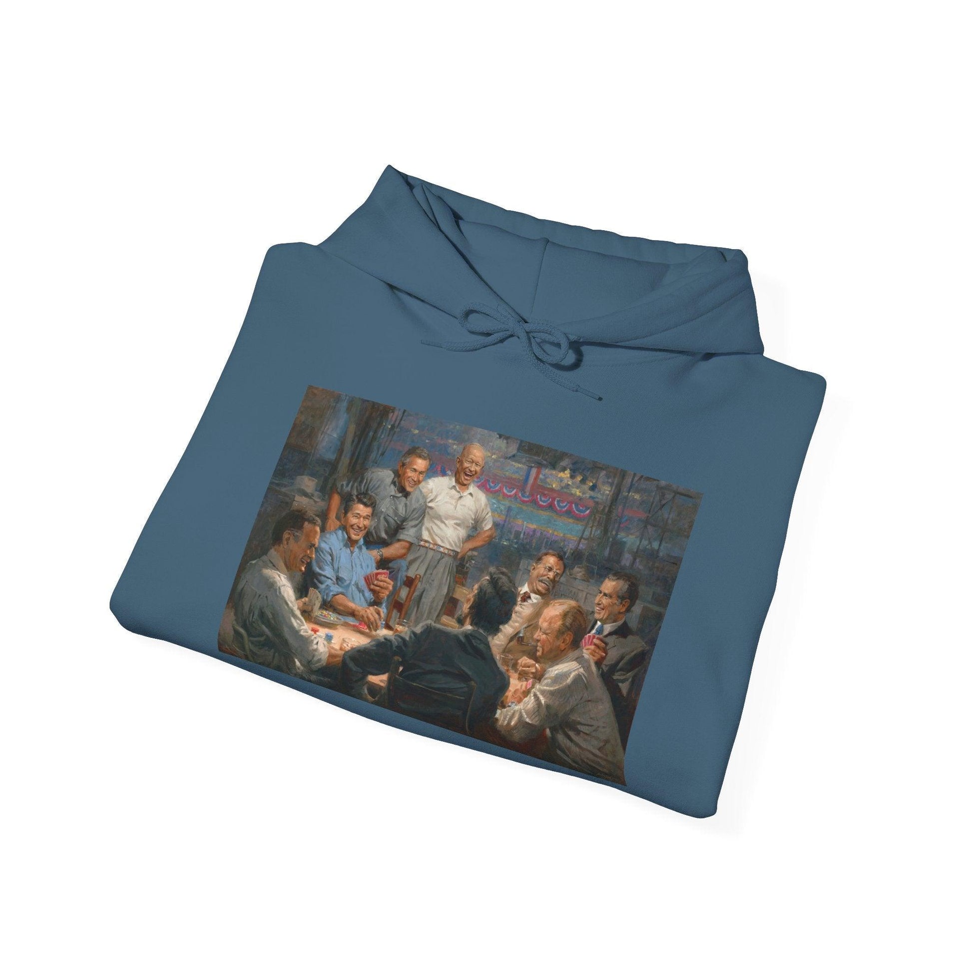 Grand Ol' Gang - Unisex Hooded Sweatshirt - US Presidents Playing Poker - Andy Thomas Designs