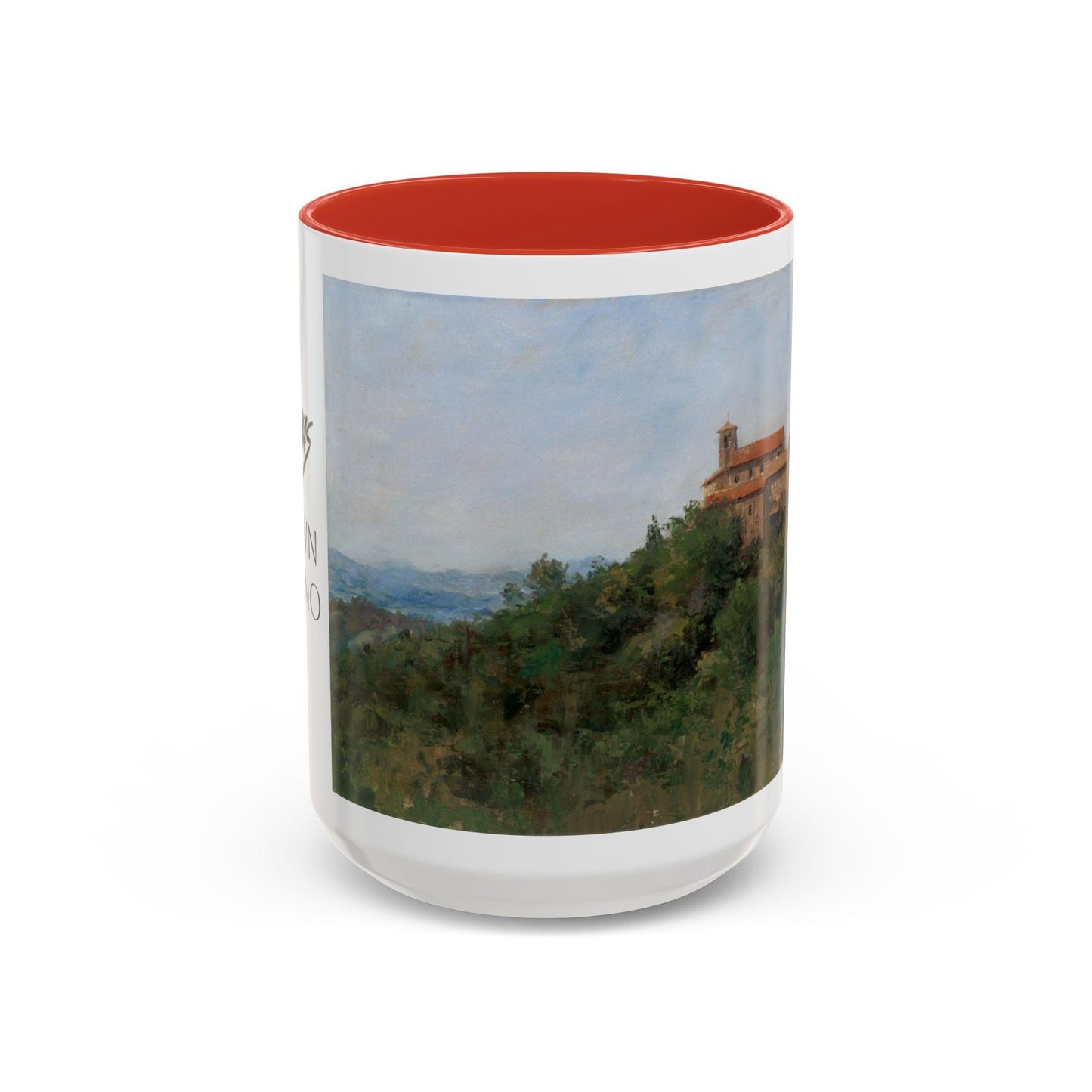 Hilltown Scansano - Elegant Accented Coffee Mug - 11oz & 15oz - Italian Landscapes - Andy Thomas Designs