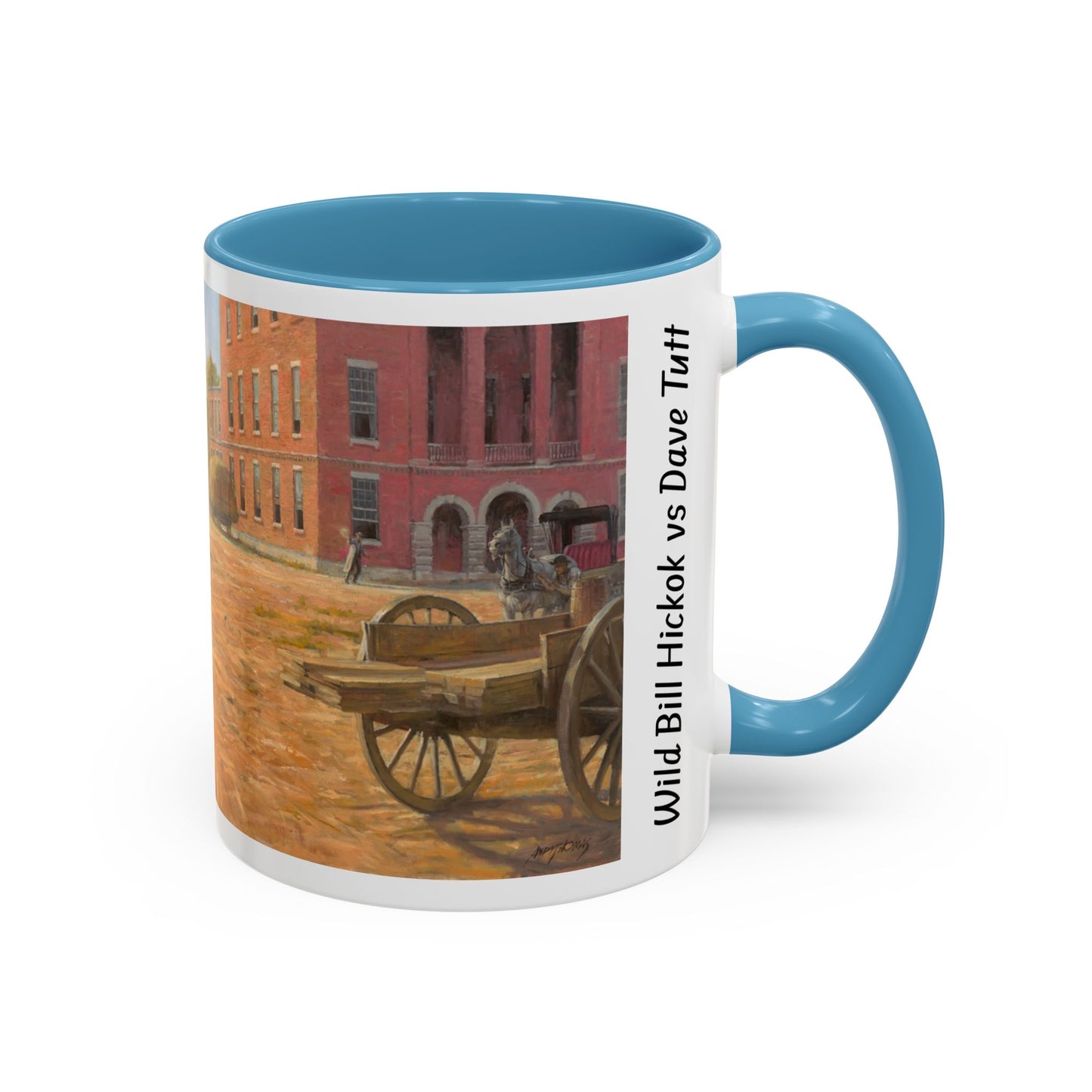 Wild Bill Hickok vs Dave Tutt | Rustic Western Accent Coffee Mug - Vintage Scene, Ideal Gift for Coffee Lovers