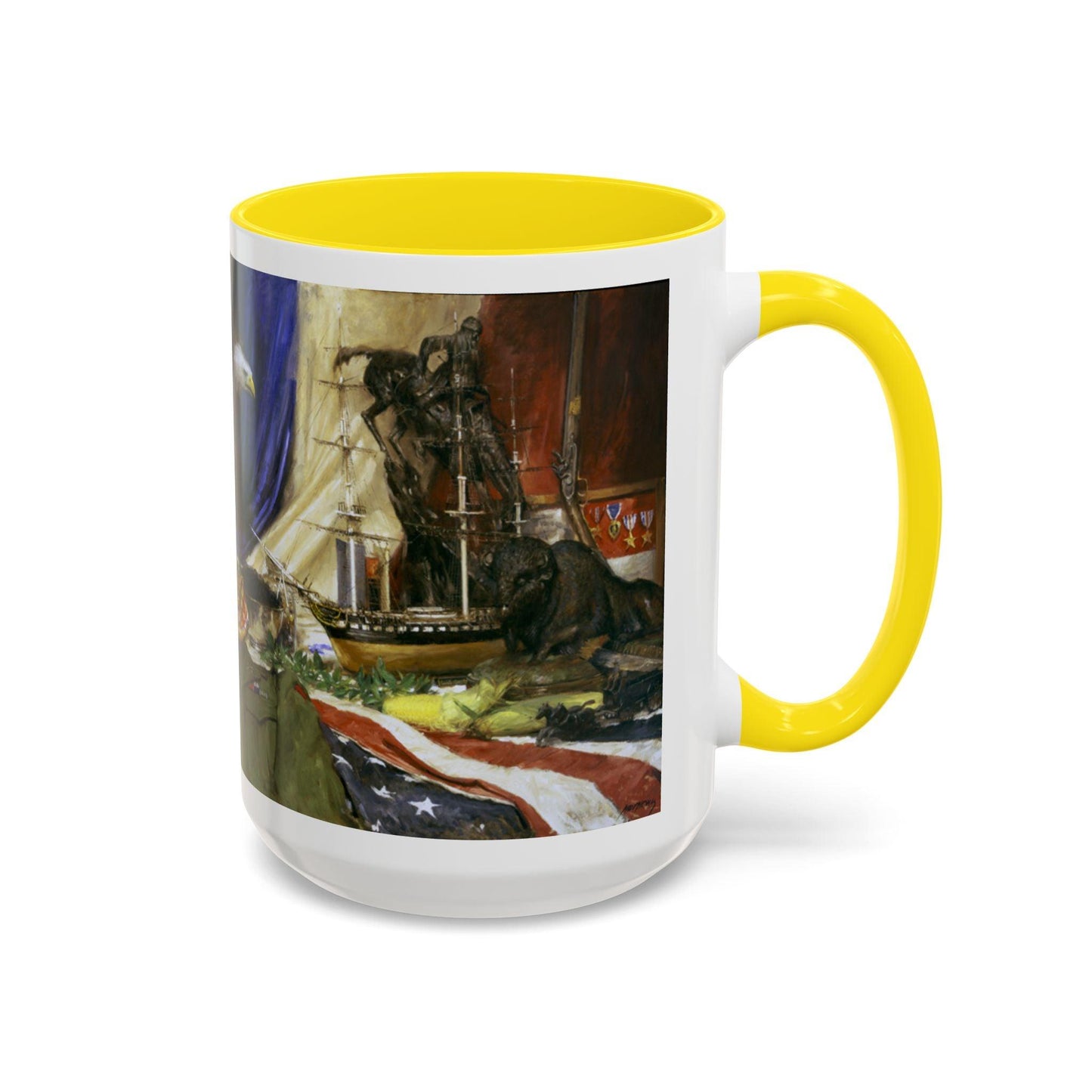 Tribute to America Coffee Mug - 11oz & 15oz - Veterans & Service members | Patriotic Artwork - Andy Thomas Designs