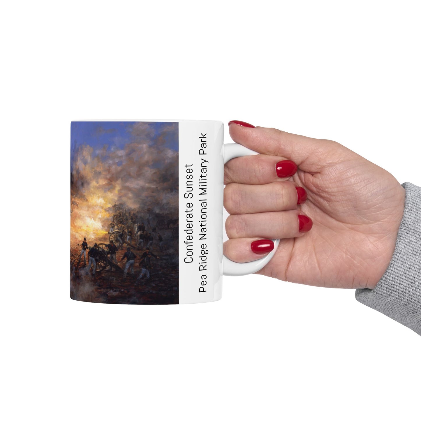 Confederate Sunset - Ceramic Mug with Scenic Design, Cozy Gift for Nature Lovers, Coffee Cup for Home or Office, Ideal for Birthdays or Holidays, [...]