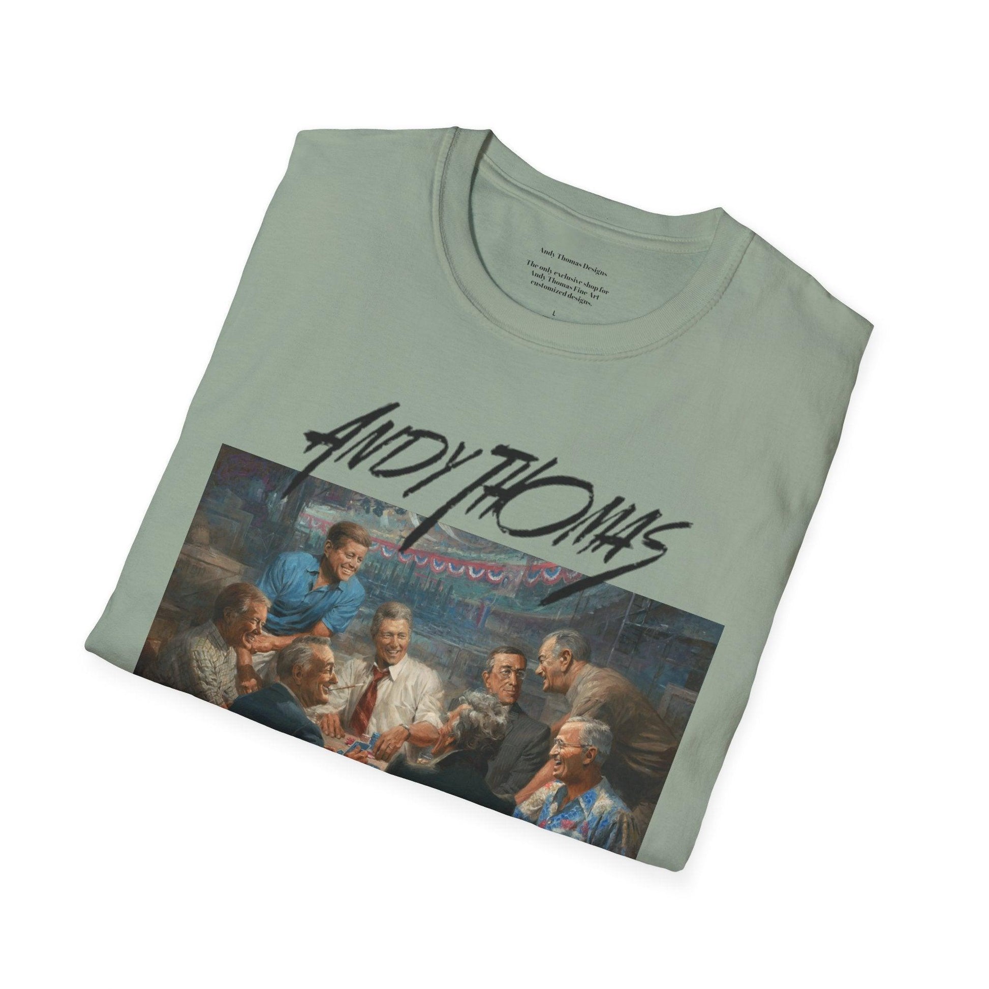 True Blues T-Shirt - US Presidents Playing Poker | Andy Thomas Art - Andy Thomas Designs