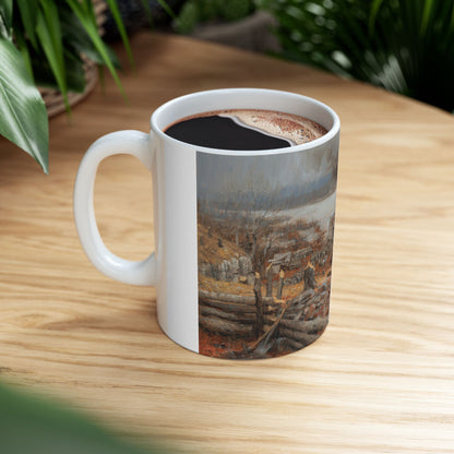 An Unfinished Fort - Ceramic Mug with Fort Henry Civil War Design.