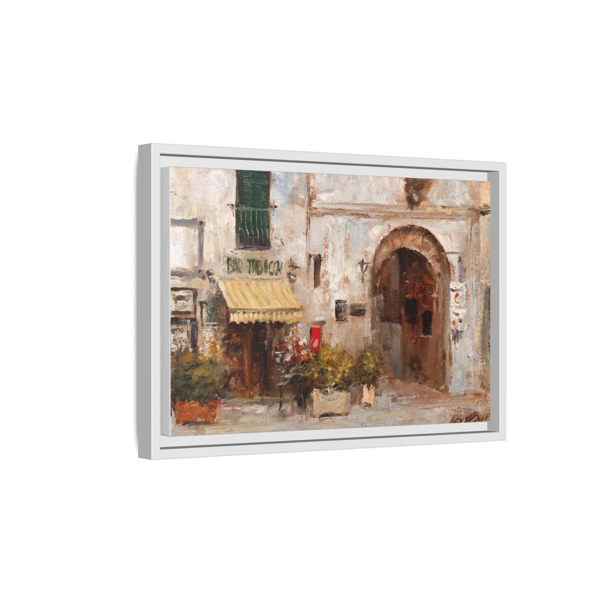 Scansano Tabacchi - Framed Matte Canvas Art - Colorful Italian Tobacco Bar - Andy Thomas Designs