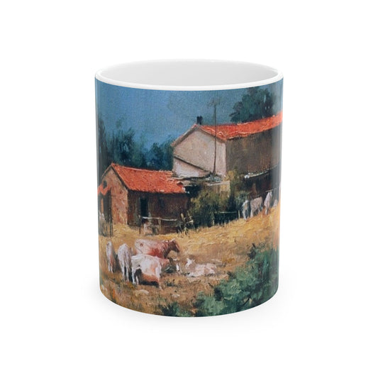Italian Farm | Plein Air | Ceramic Mug — Vintage Country Life Coffee Cup (11oz/15oz)