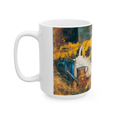 Italian Still Life | European Kitchen | Ceramic Mug — Vintage Country Life Coffee Cup (11oz/15oz)