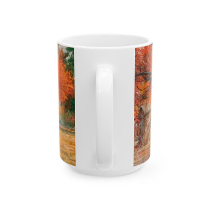 Fall Residence | Autumn | Changing Seasons | Leaves turning | Ceramic Mug — Coffee Cup (11oz/15oz)