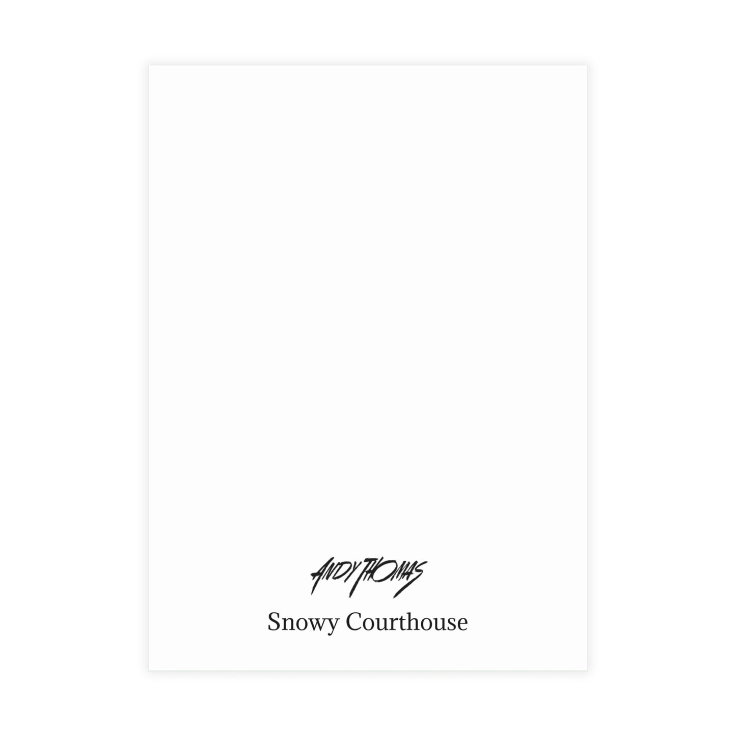 Note Cards: Snowy Courthouse | Jasper County Courthouse, MO - Envelopes Included