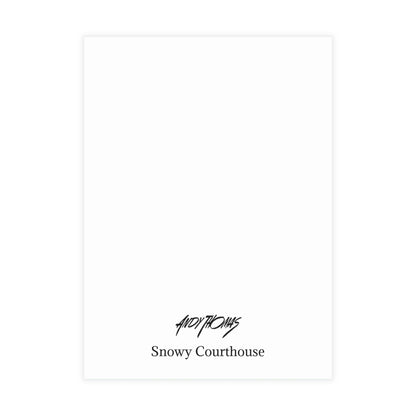 Note Cards: Snowy Courthouse | Jasper County Courthouse, MO - Envelopes Included