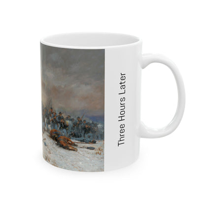 Three Hours Later - Ceramic Mug with Fort Donelson Civil War Design.