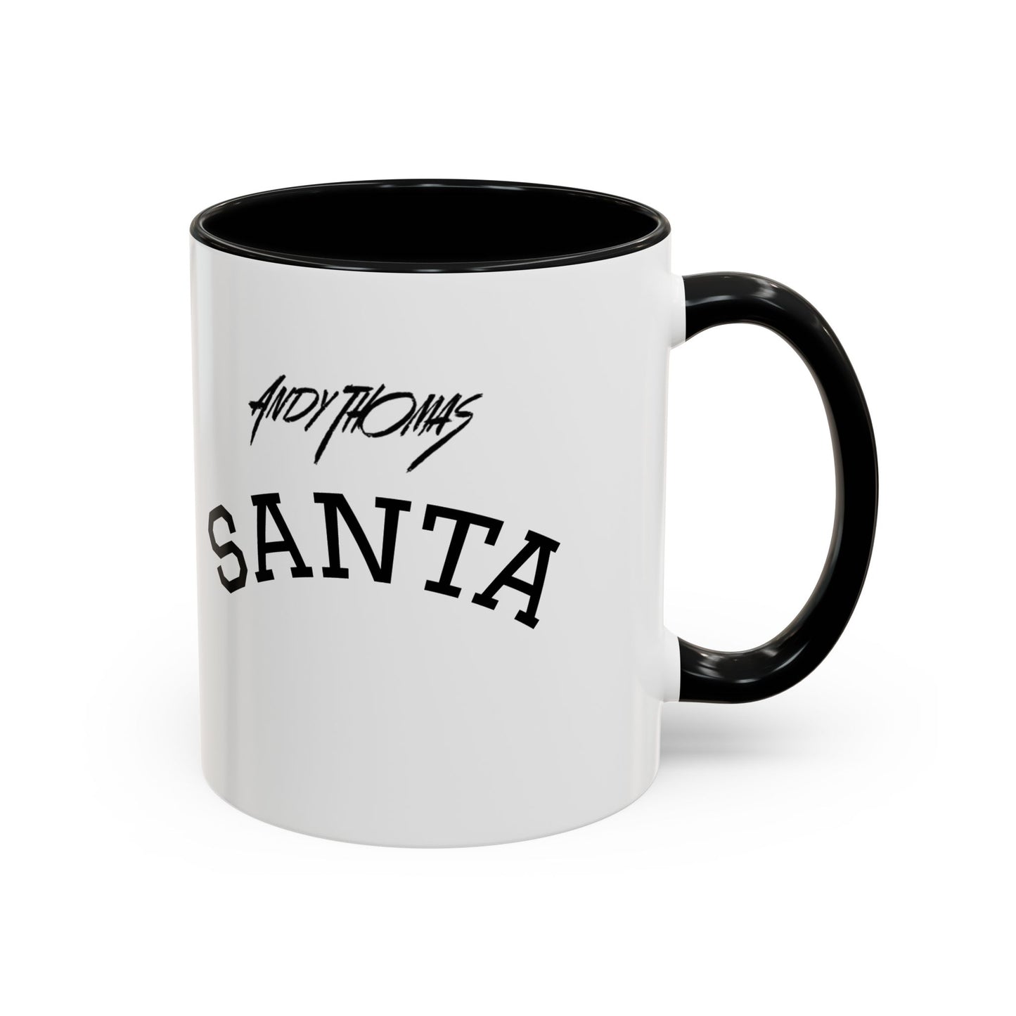 Santa Accent Coffee Mug - Holiday Gift, Christmas Decor, Santa Lover's Mug, Ceramic Coffee Cup, Unique Santa Mug