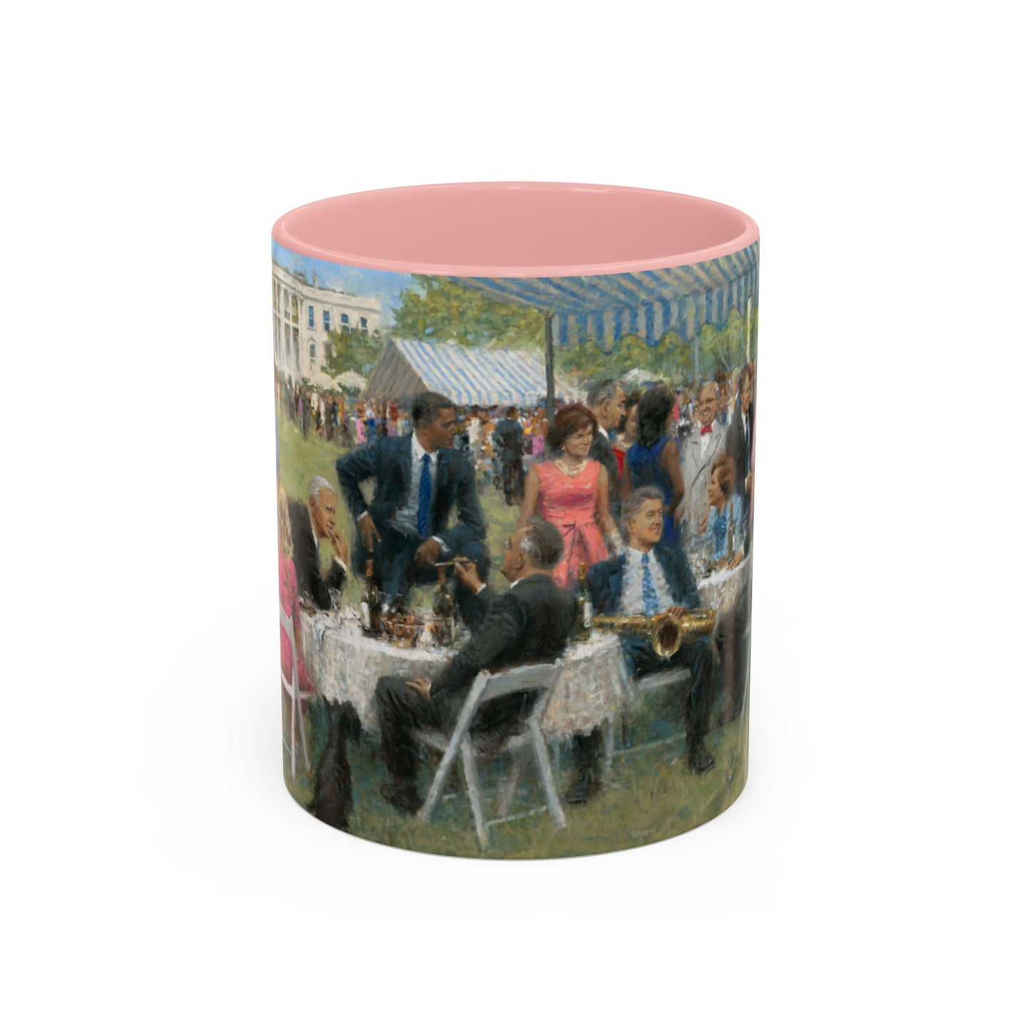 The Democratic Party - Elegant Event Themed Coffee Mug - 11oz & 15oz - Whitehouse Gathering with Obama