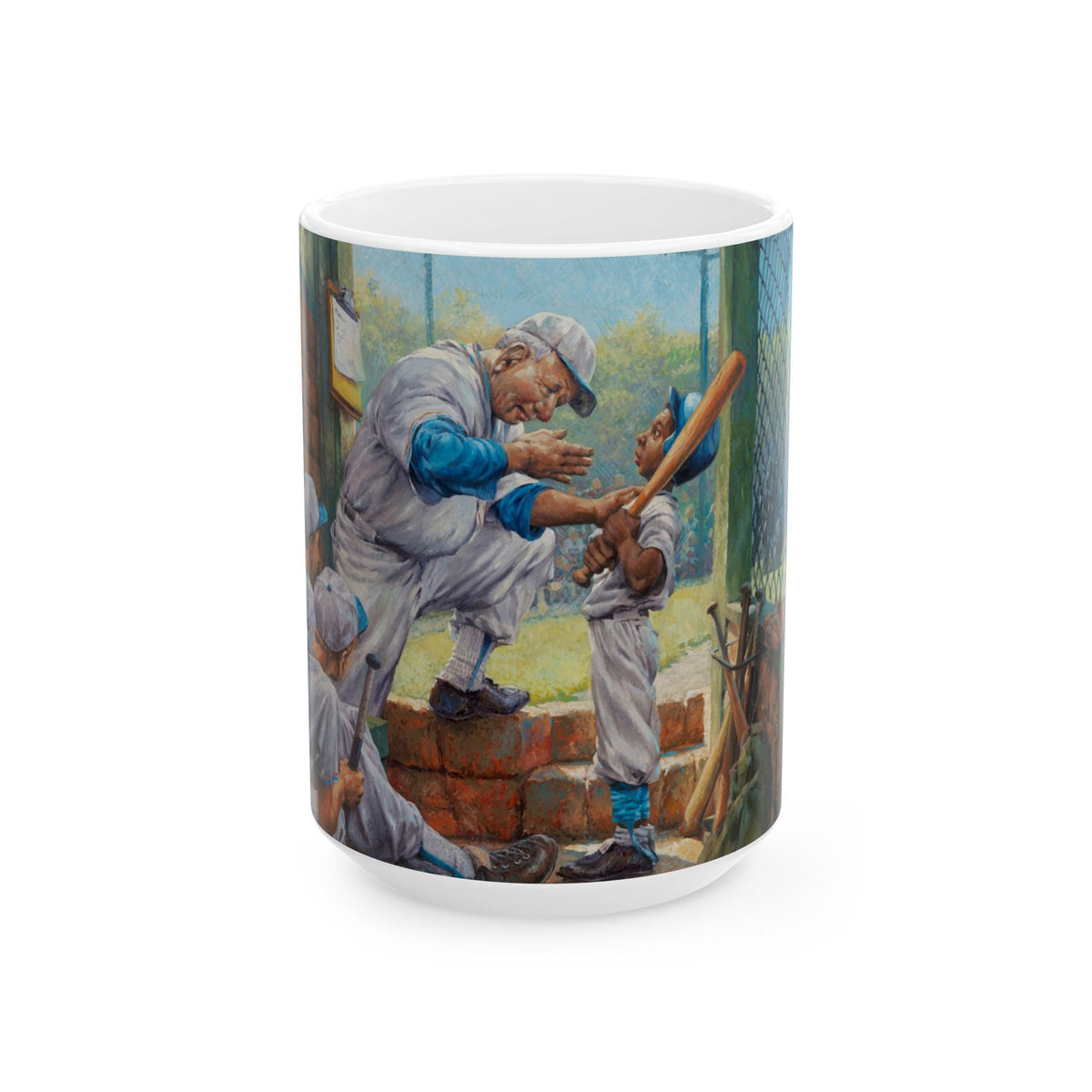 Watch the High Inside Pitch | Boys Baseball Team | Coaching | Ceramic Mug — Coffee Cup (11oz/15oz)