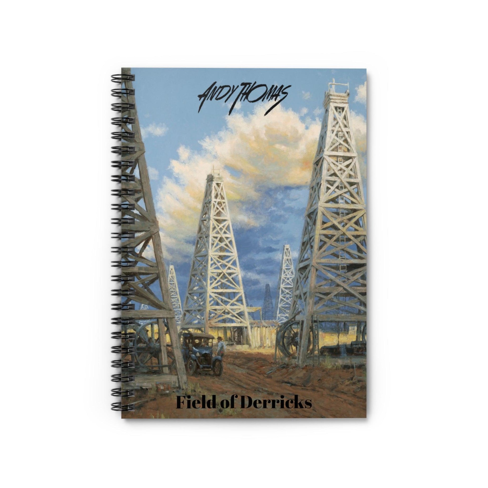 Field of Derricks - Spiral Notebook - Ruled Line - Andy Thomas Designs