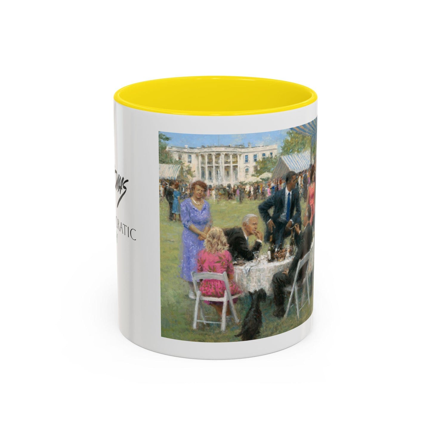 The Dem. Party - Elegant Event Themed Coffee Mug - 11oz & 15oz - Whitehouse Gathering with Biden - Andy Thomas Designs