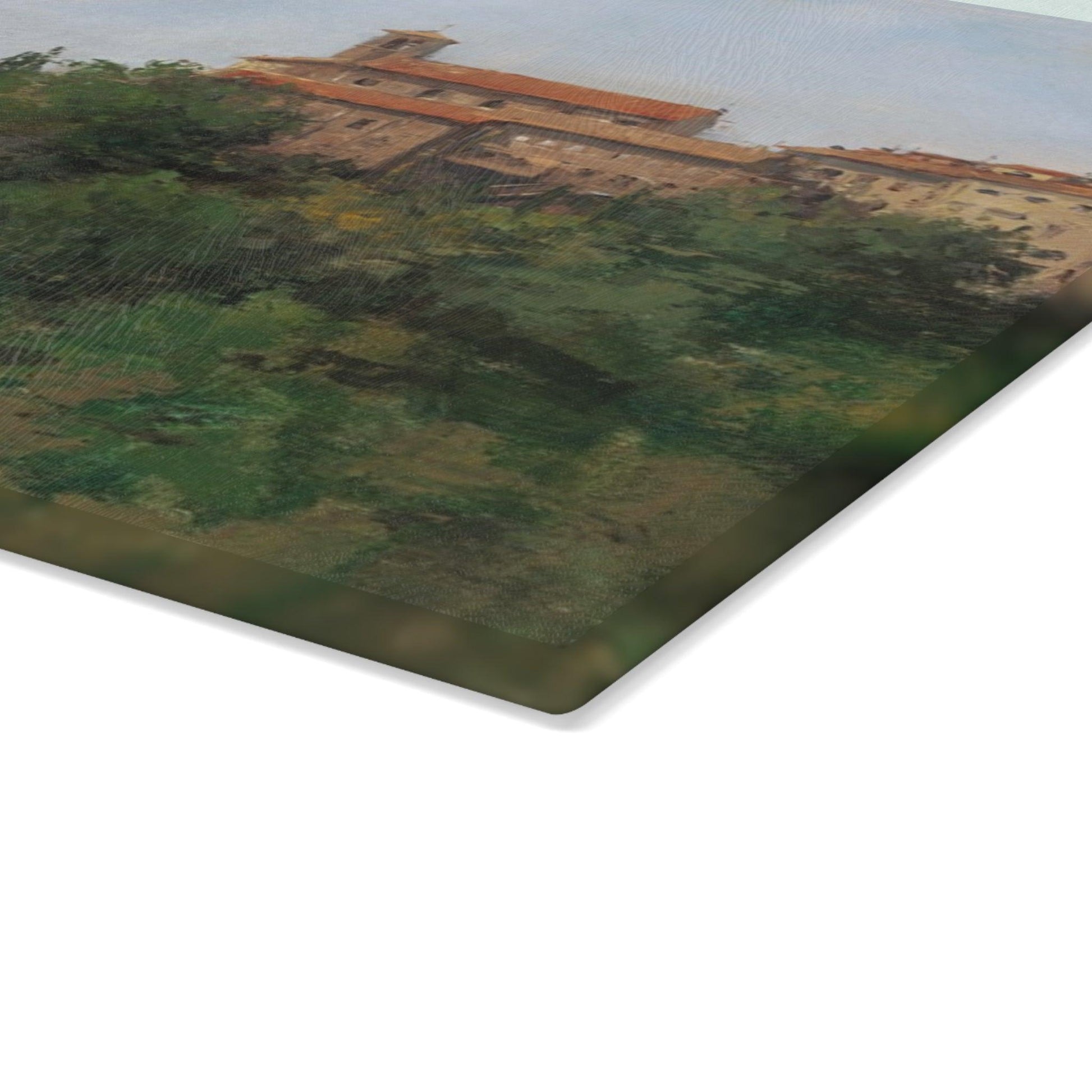 Hilltown Scansano - Glass Cutting Board | Rustic Kitchen Decor | Italian Landscapes - Andy Thomas Designs