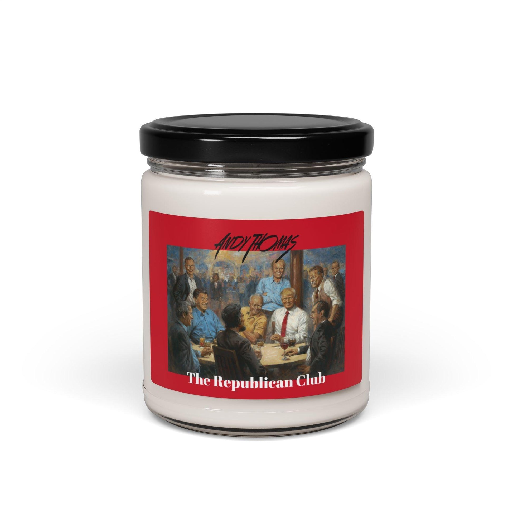 The Repub. Club - Scented Soy Candle 9oz featuring Trump - Andy Thomas Designs