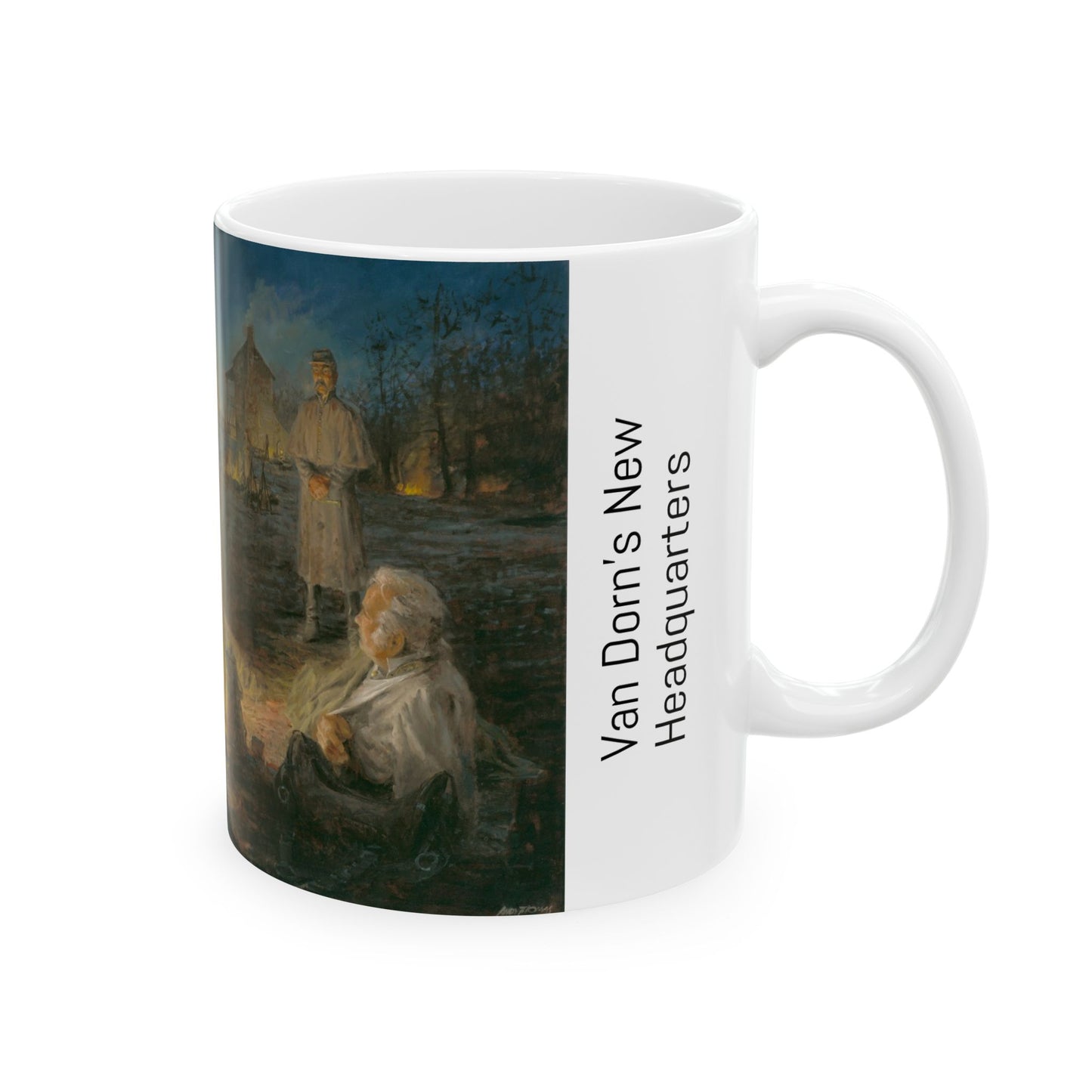 Van Dorn's New Headquarters - Ceramic Mug with Pea Ridge Civil War Design.