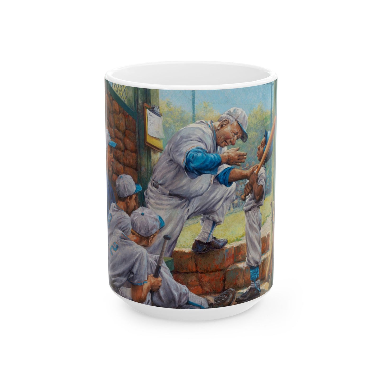Watch the High Inside Pitch | Boys Baseball Team | Coaching | Ceramic Mug — Coffee Cup (11oz/15oz)