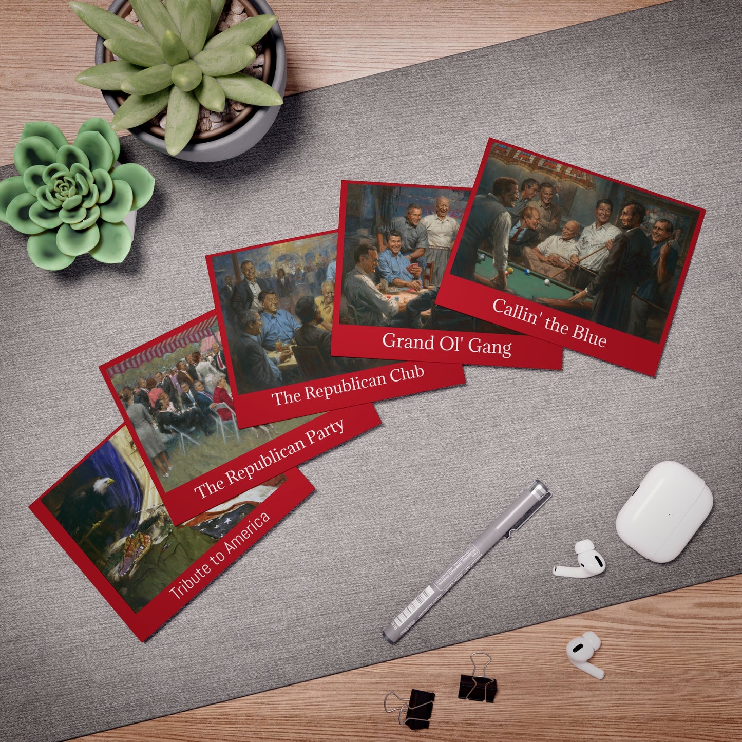 Greeting Cards Set: 5pc Republican Presidents Multi-Design