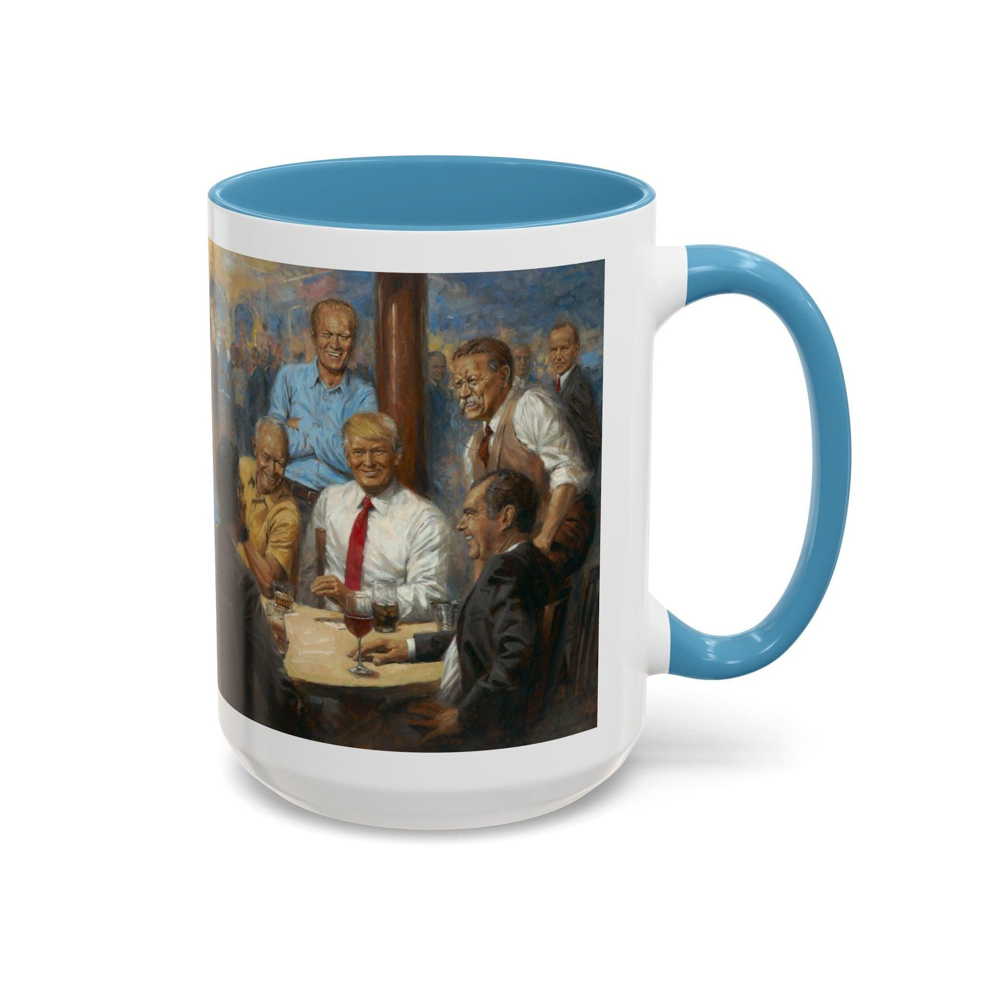 The Repub Club Coffee Mug - Elegant Accent Coffee Mug 11oz & 15oz - Presidential Gathering Design feat. Trump - Andy Thomas Designs