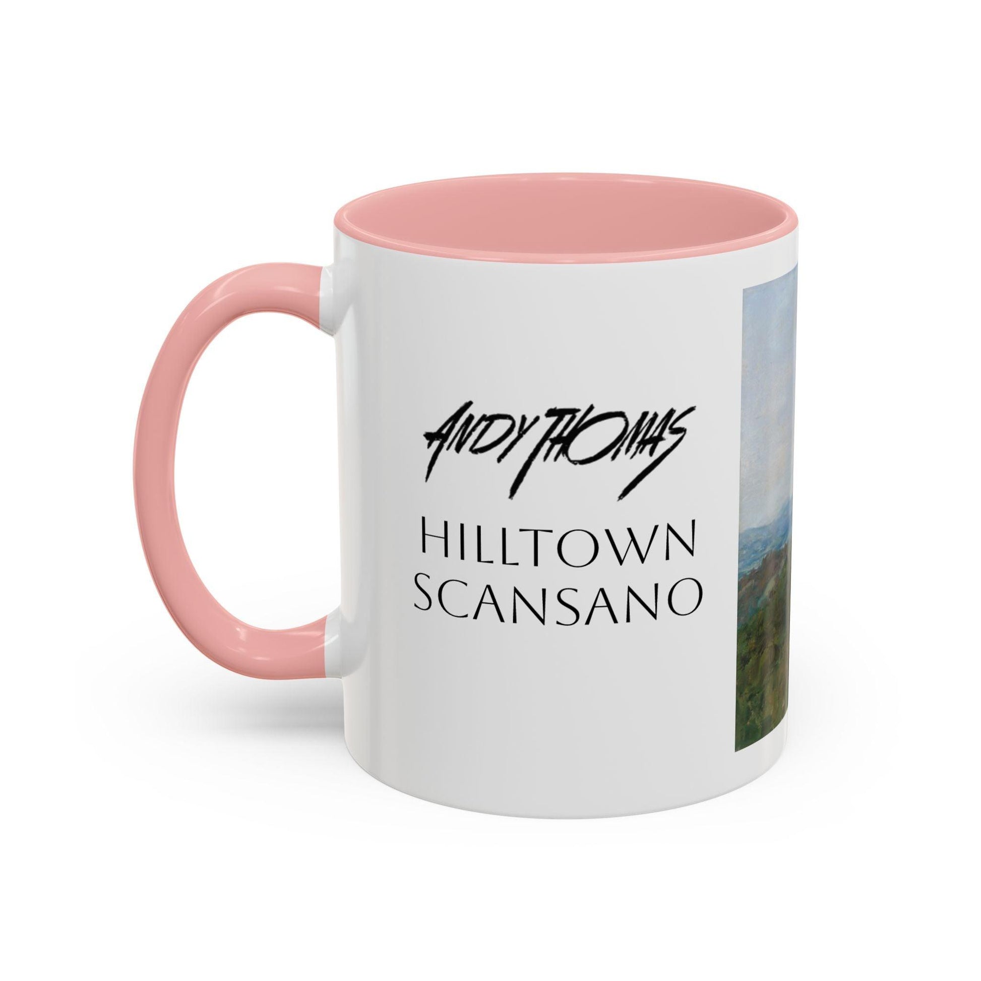 Hilltown Scansano - Elegant Accented Coffee Mug - 11oz & 15oz - Italian Landscapes - Andy Thomas Designs