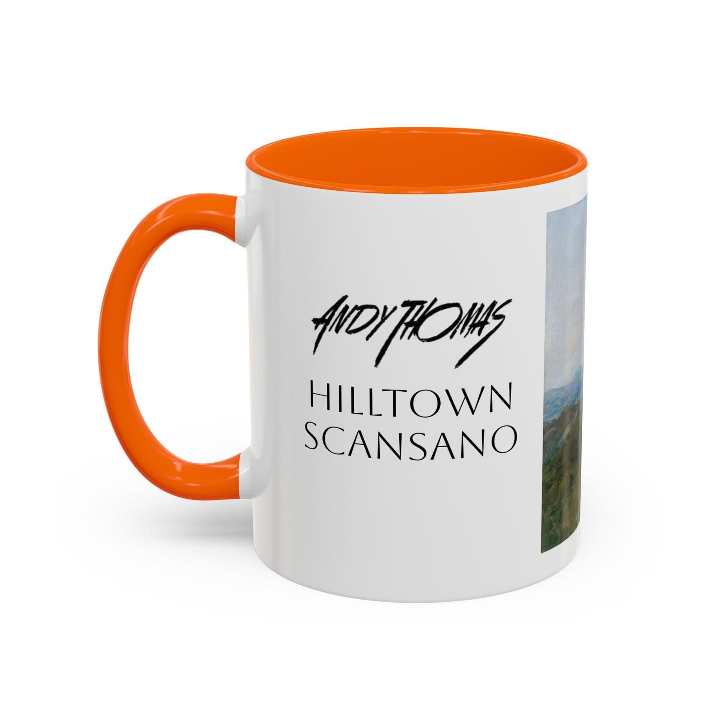 Hilltown Scansano - Elegant Accented Coffee Mug - 11oz & 15oz - Italian Landscapes - Andy Thomas Designs