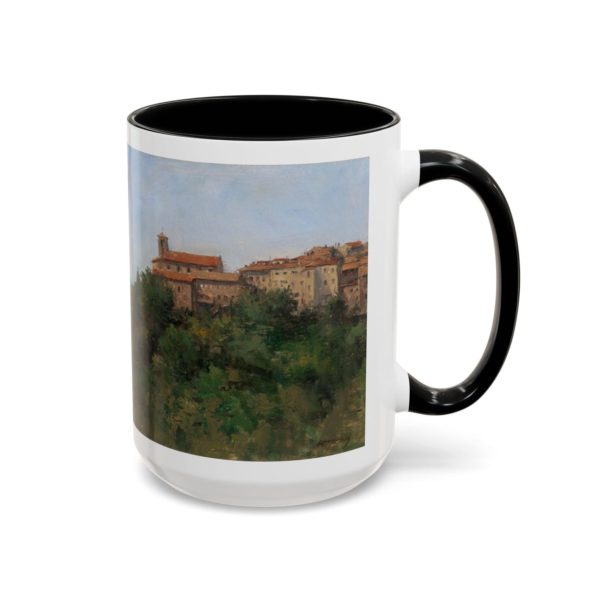 Hilltown Scansano - Elegant Accented Coffee Mug - 11oz & 15oz - Italian Landscapes - Andy Thomas Designs