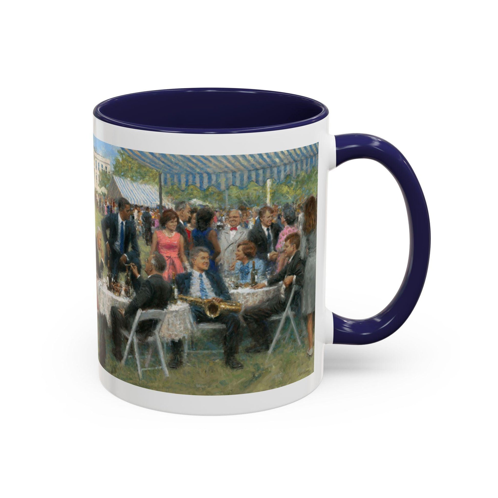 The Dem. Party - Elegant Event Themed Coffee Mug - 11oz & 15oz - Whitehouse Gathering with Biden - Andy Thomas Designs