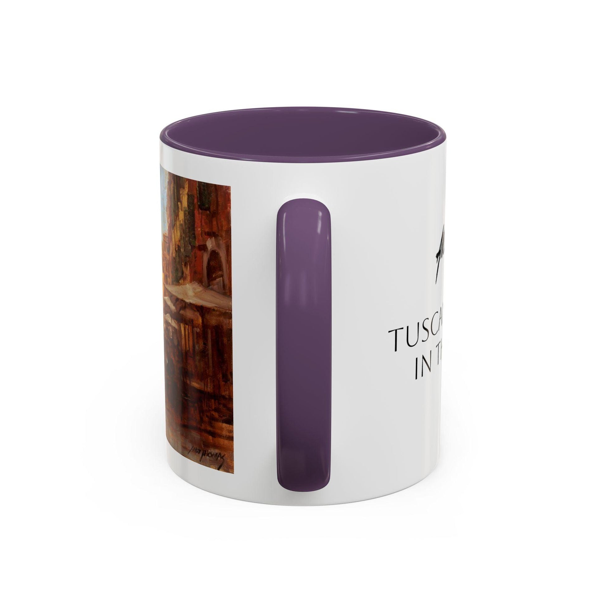 Tuscany Markets in the Middle - Elegant Accented Coffee Mug - 11oz & 15oz - Italian Landscapes - Andy Thomas Designs