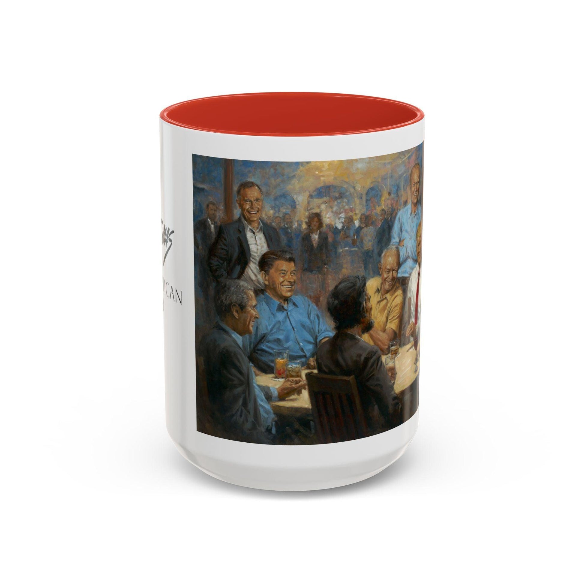 The Repub Club Coffee Mug - Elegant Accent Coffee Mug 11oz & 15oz - Presidential Gathering Design feat. Trump - Andy Thomas Designs