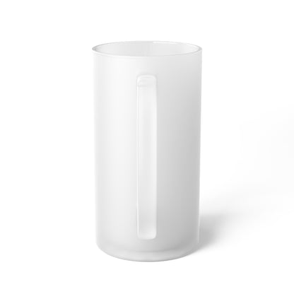 It's a Big One - Frosted Glass Beer Mug - Scenic Fishing Design