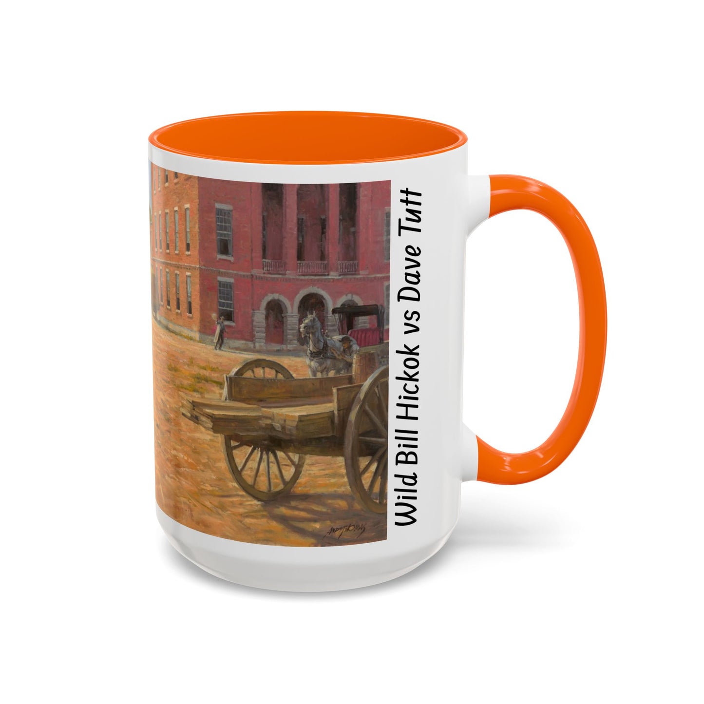 Wild Bill Hickok vs Dave Tutt | Rustic Western Accent Coffee Mug - Vintage Scene, Ideal Gift for Coffee Lovers