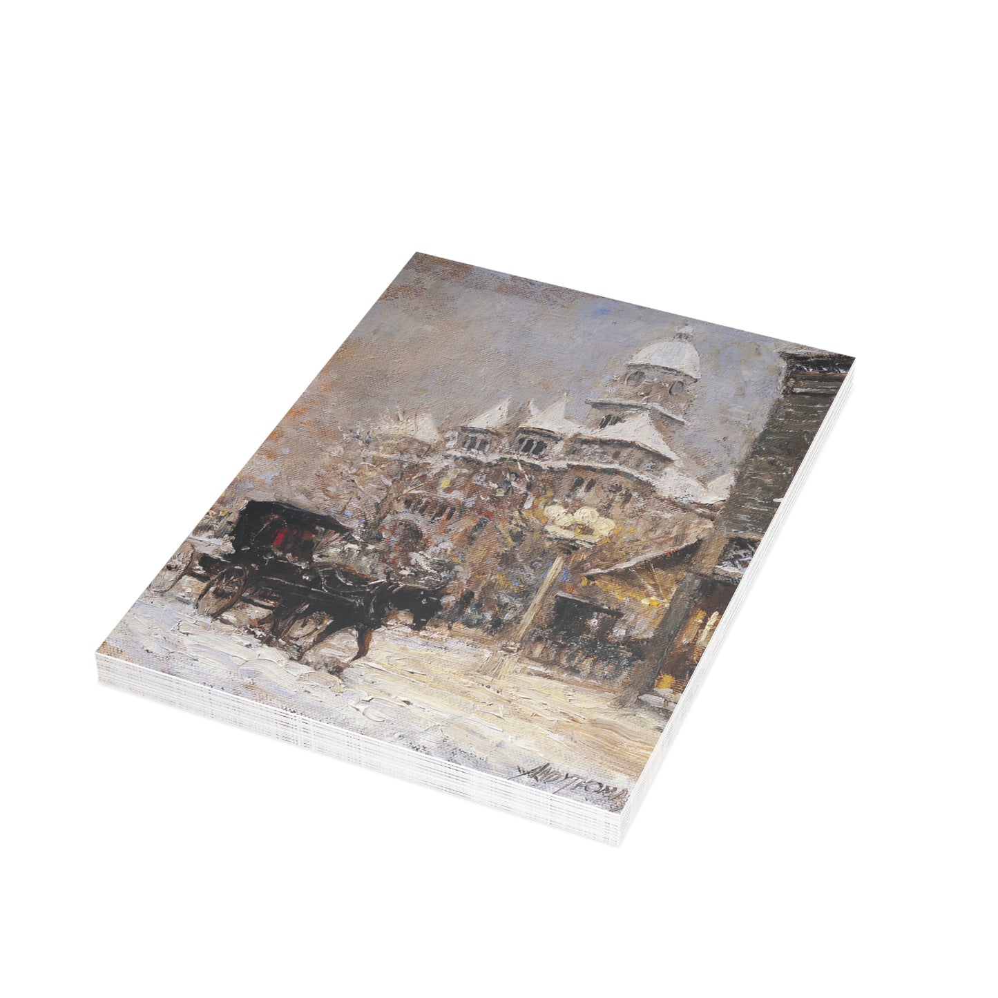 Note Cards: Snowy Courthouse | Jasper County Courthouse, MO - Envelopes Included