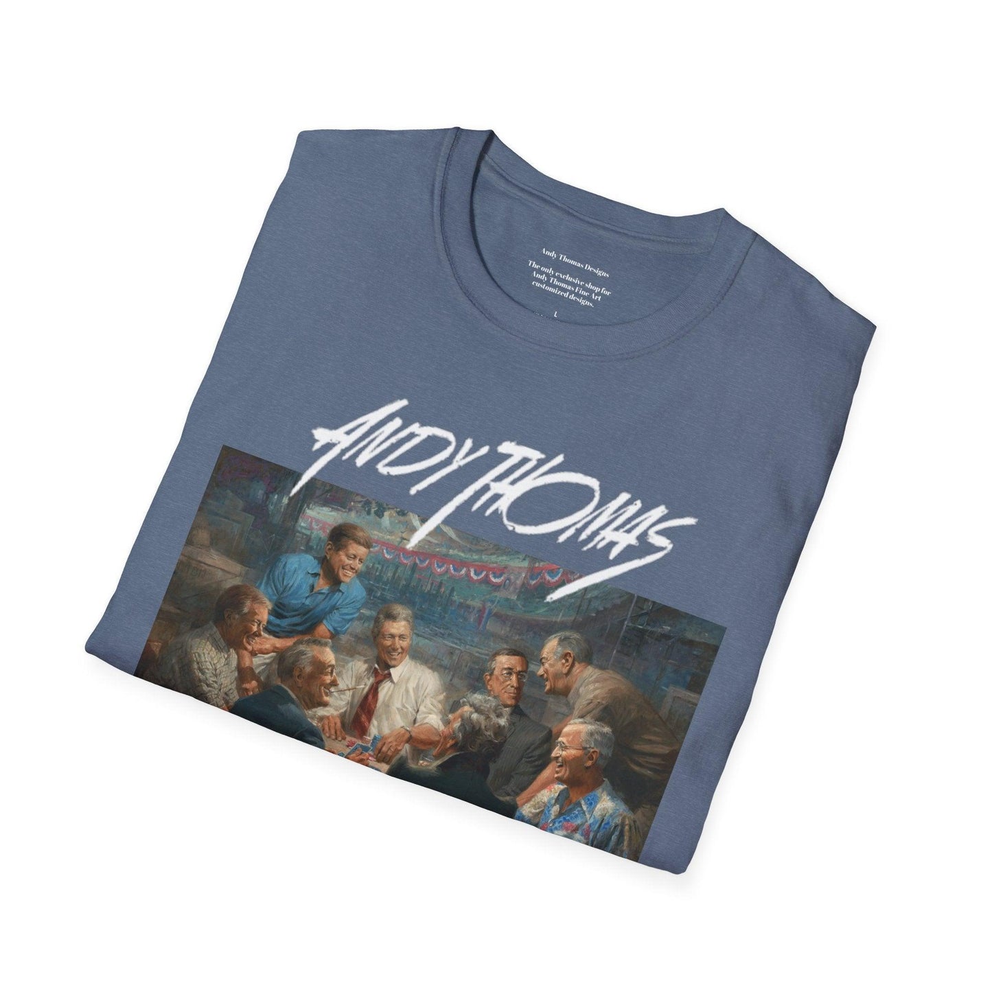 True Blues T-Shirt - US Presidents Playing Poker | Andy Thomas Art - Andy Thomas Designs