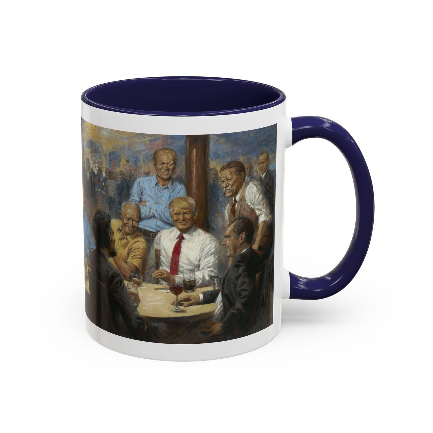 The Repub Club Coffee Mug - Elegant Accent Coffee Mug 11oz & 15oz - Presidential Gathering Design feat. Trump - Andy Thomas Designs