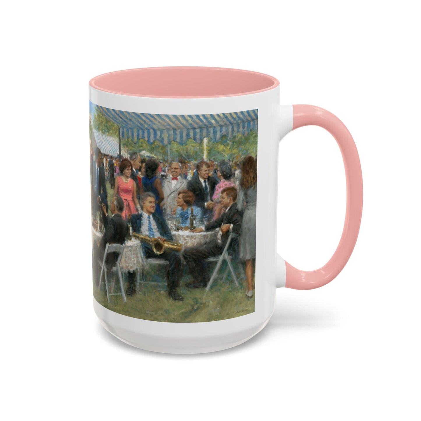 The Dem. Party - Elegant Event Themed Coffee Mug - 11oz & 15oz - Whitehouse Gathering with Biden - Andy Thomas Designs