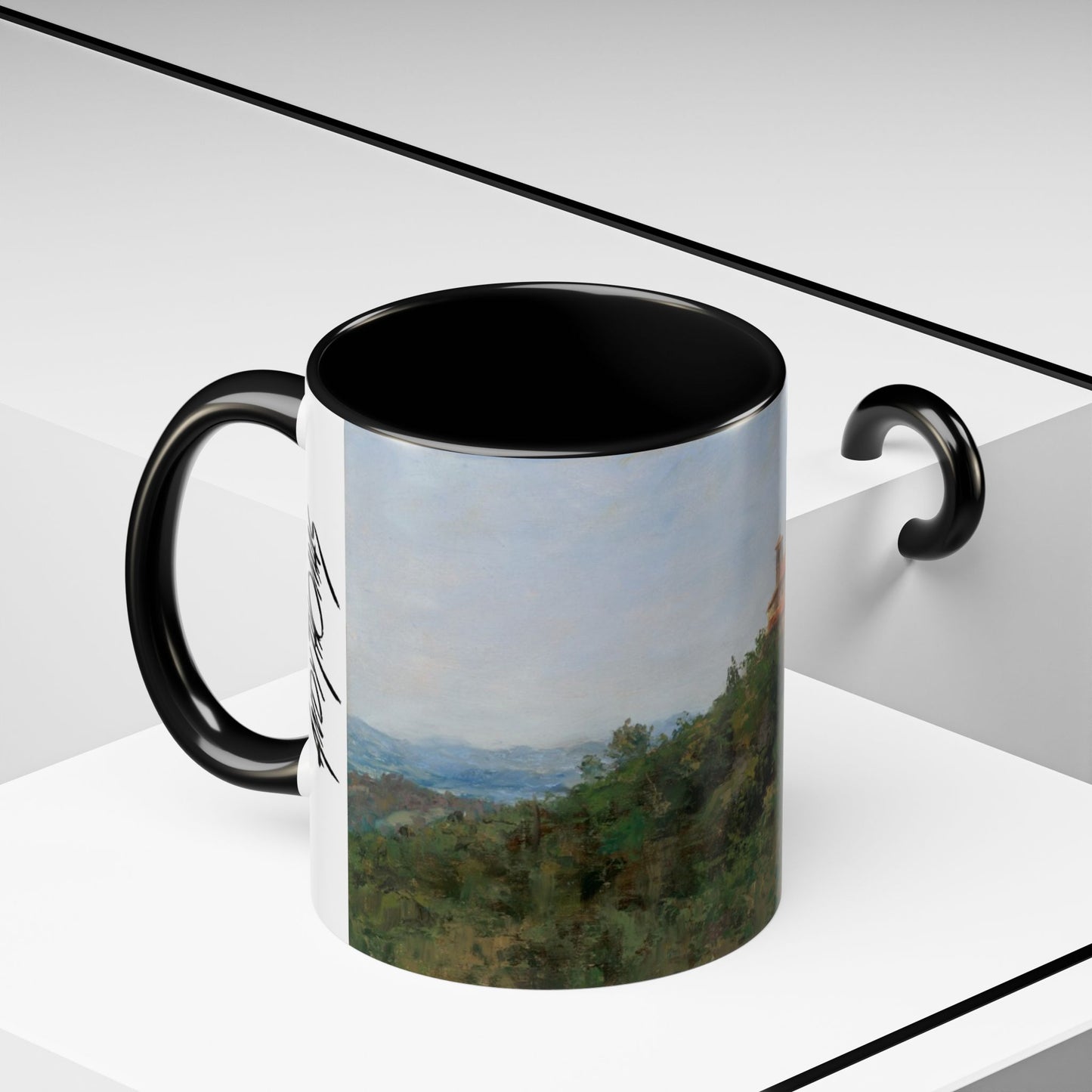 Hilltown Scansano - Elegant Accented Coffee Mug - 11oz & 15oz - Italian Landscapes