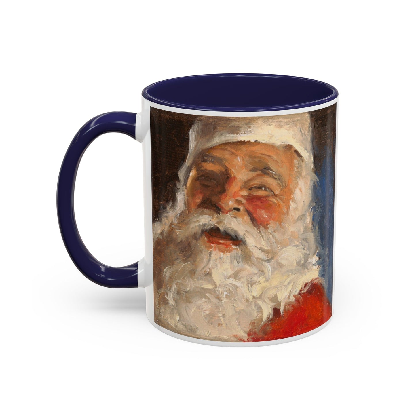 Santa Accent Coffee Mug - Holiday Gift, Christmas Decor, Santa Lover's Mug, Ceramic Coffee Cup, Unique Santa Mug