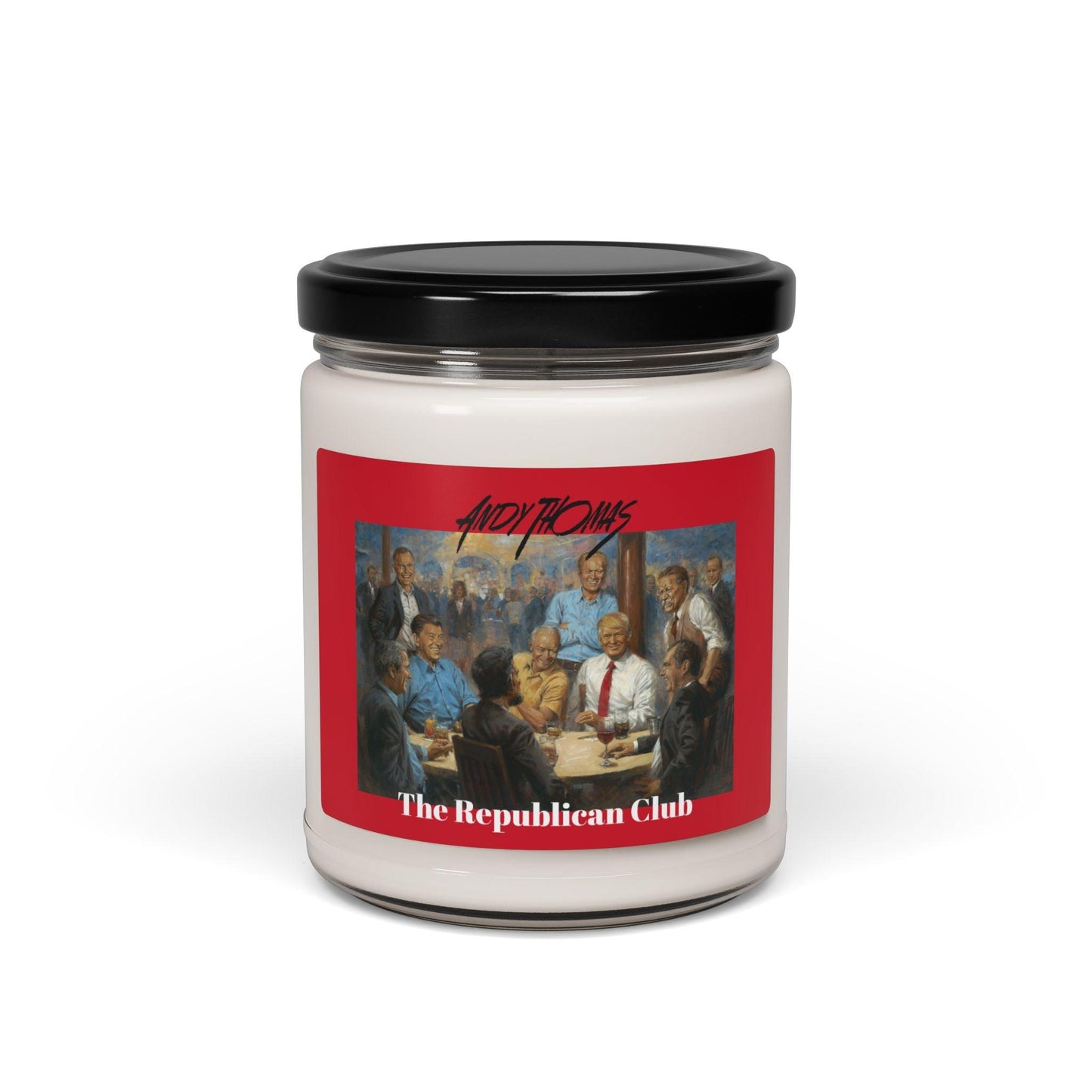 The Repub. Club - Scented Soy Candle 9oz featuring Trump - Andy Thomas Designs