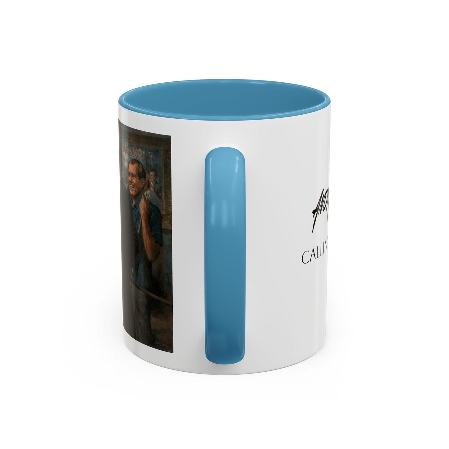 Callin' the Blue - Elegant Accent Coffee Mug 11oz & 15oz - US Presidents Playing Pool - Andy Thomas Designs