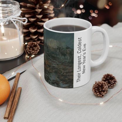 Their Longest, Coldest New Year's Eve - Ceramic Mug with Stones River Civil War Design.