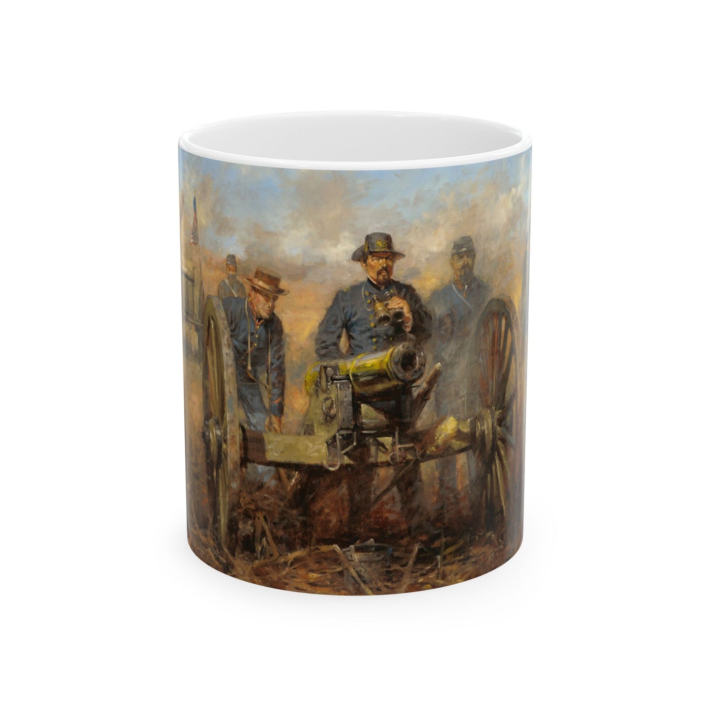 Sigel takes Aim - Ceramic Mug Pea Ridge Civil War Design.