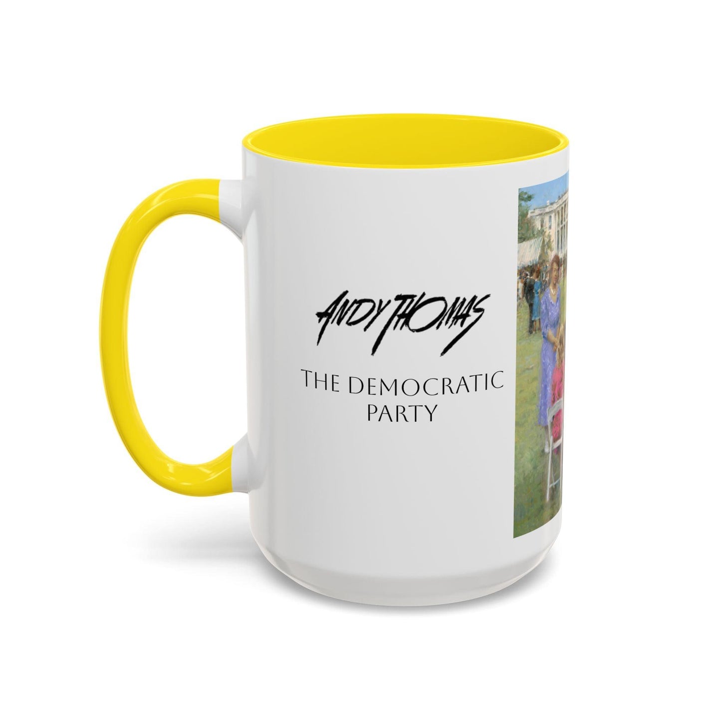 The Dem. Party - Elegant Event Themed Coffee Mug - 11oz & 15oz - Whitehouse Gathering with Biden - Andy Thomas Designs