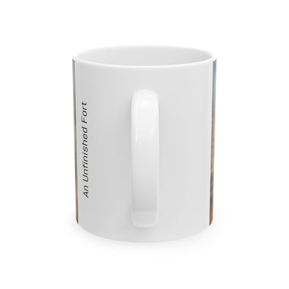 An Unfinished Fort - Ceramic Mug with Fort Henry Civil War Design.