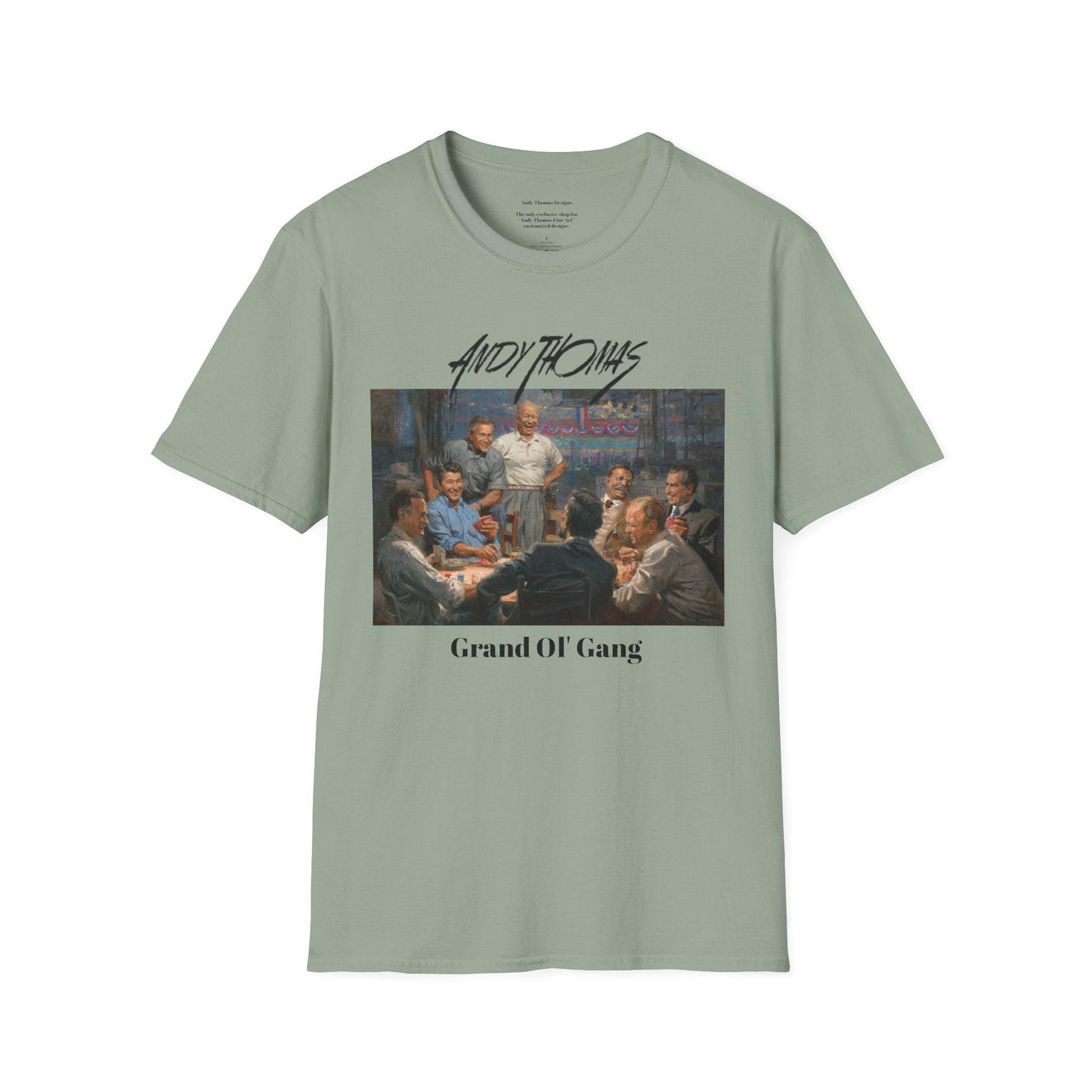 Grand Ol' Gang T-Shirt - US Presidents Playing Poker - Andy Thomas Designs